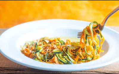 Zoodles with Almond Butter Sesame Sauce