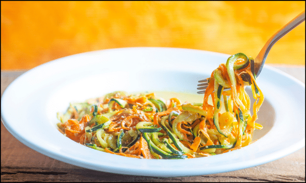 Zoodles with Almond Butter Sesame Sauce