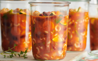 Minestrone Soup with Herbs and Whole-Grain Pasta